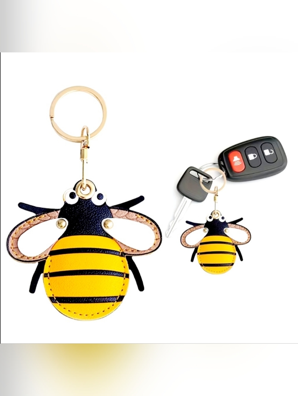 Bumble Bee Keychain Bag Charm - Picture 3 of 4